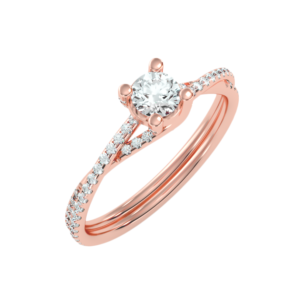 Fantasia Solitaire Ring In 925 Sterling Silver - Five