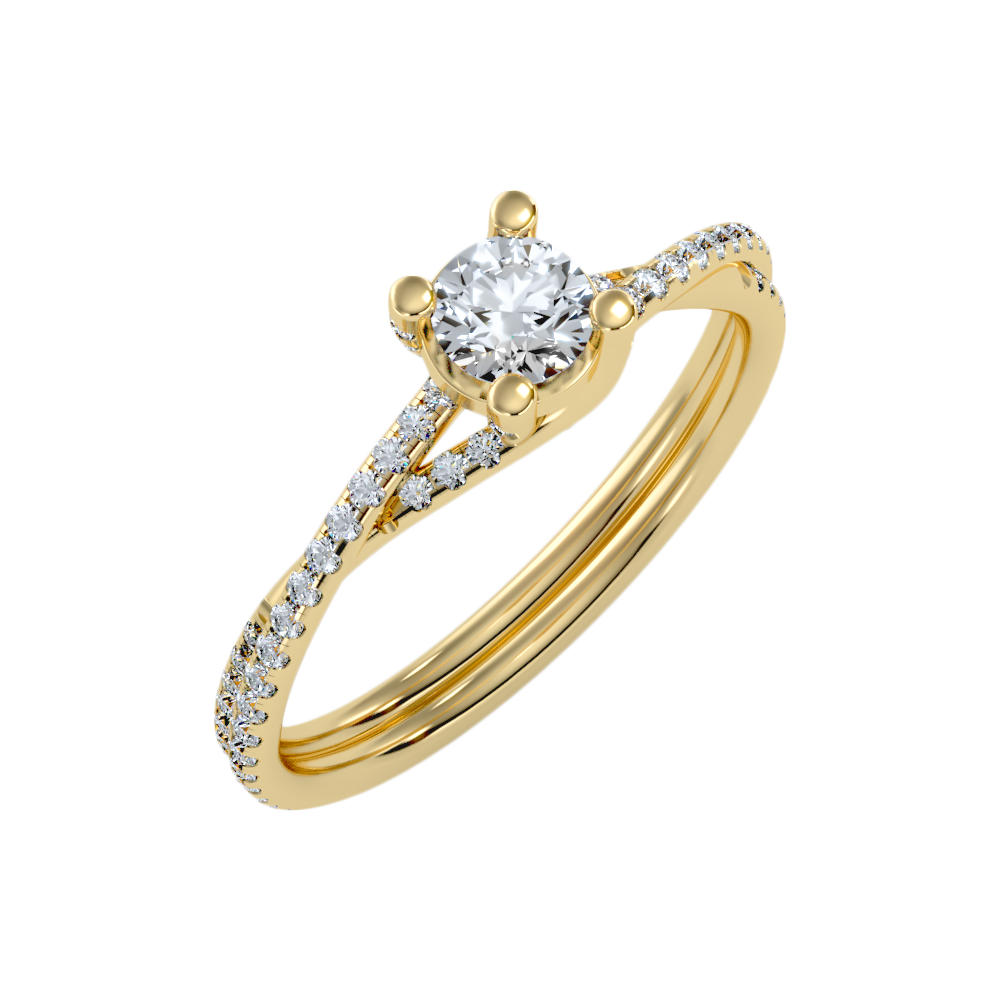 Fantasia Solitaire Ring In 925 Sterling Silver - Nine