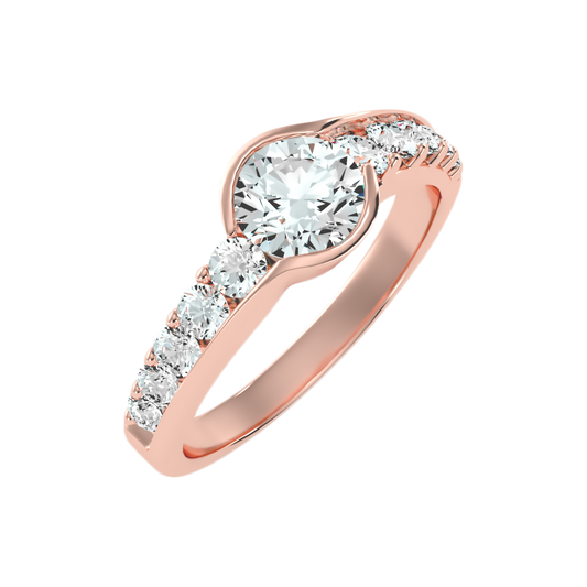 Fantastic Diamond Ring In 925 Sterling Silver - One