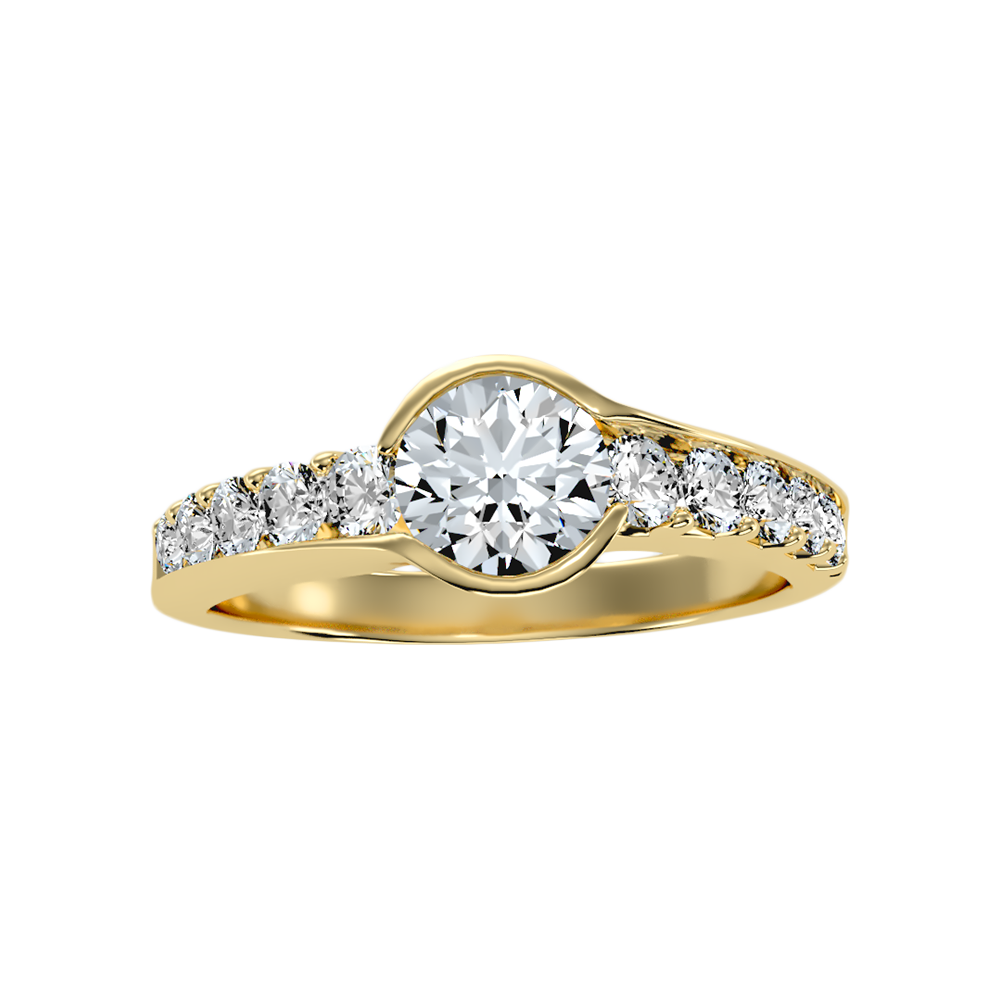 Fantastic Diamond Ring In 925 Sterling Silver - Ten