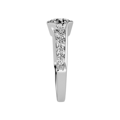 Fantastic Diamond Ring In 925 Sterling Silver - Seven