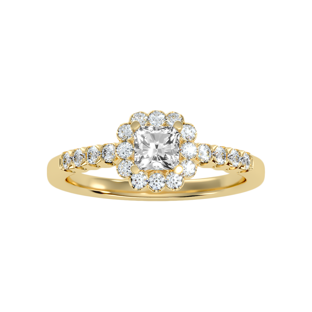 Fashionable Solitaire Ring In 925 Sterling Silver - Ten