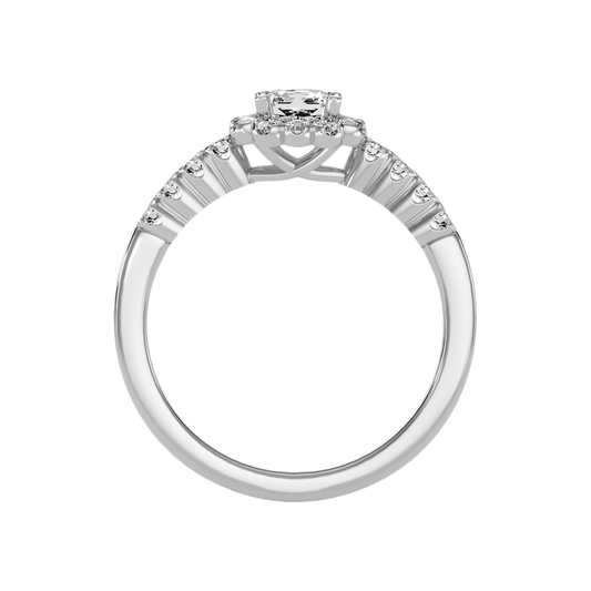 Fashionable Solitaire Ring In 925 Sterling Silver - Two