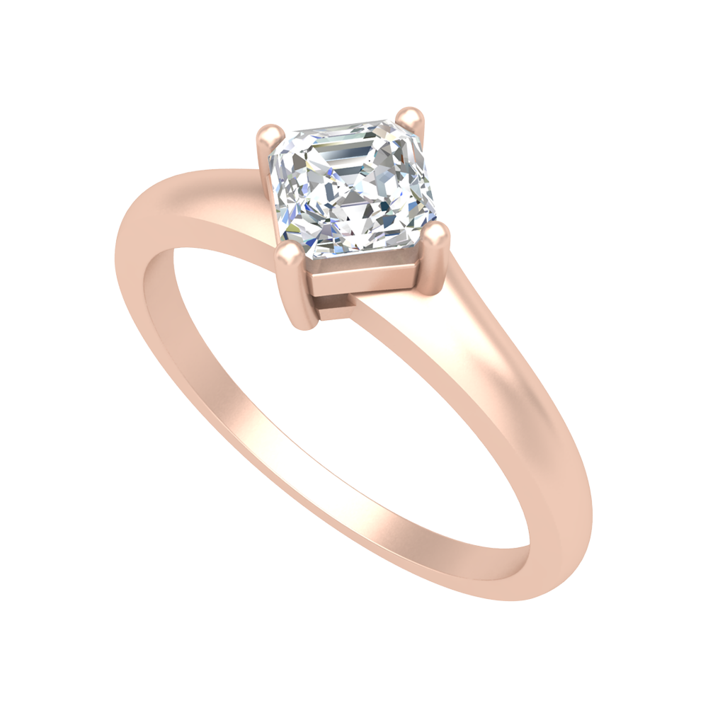 Fashion Forward Solitaire Ring In 925 Sterling Silver - One