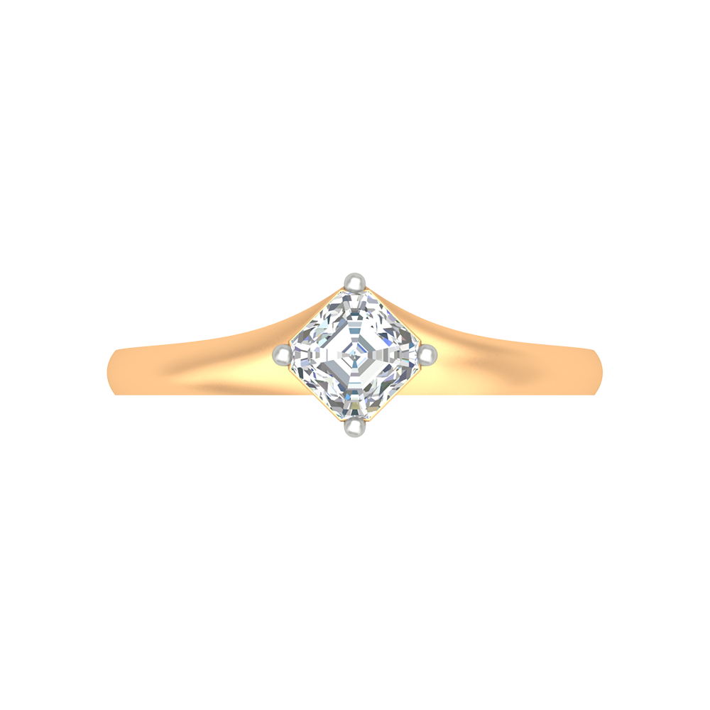 Fashion Forward Solitaire Ring In 925 Sterling Silver - Ten