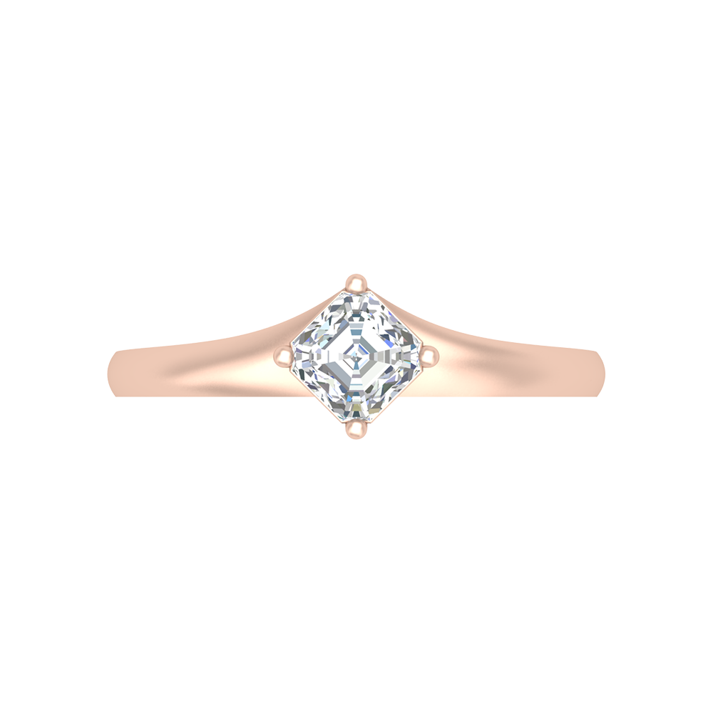 Fashion Forward Solitaire Ring In 925 Sterling Silver - Two