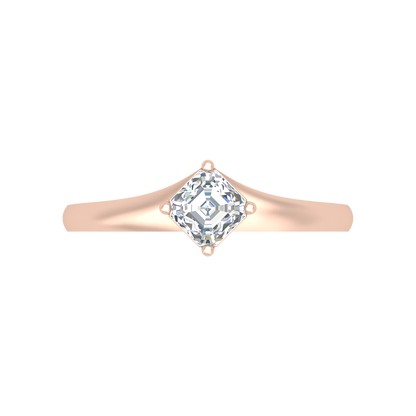 Fashion Forward Solitaire Ring In 925 Sterling Silver - Two