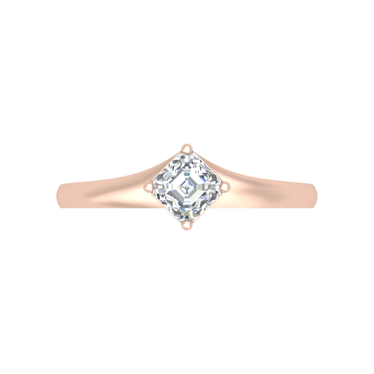 Fashion Forward Solitaire Ring In 925 Sterling Silver - Two