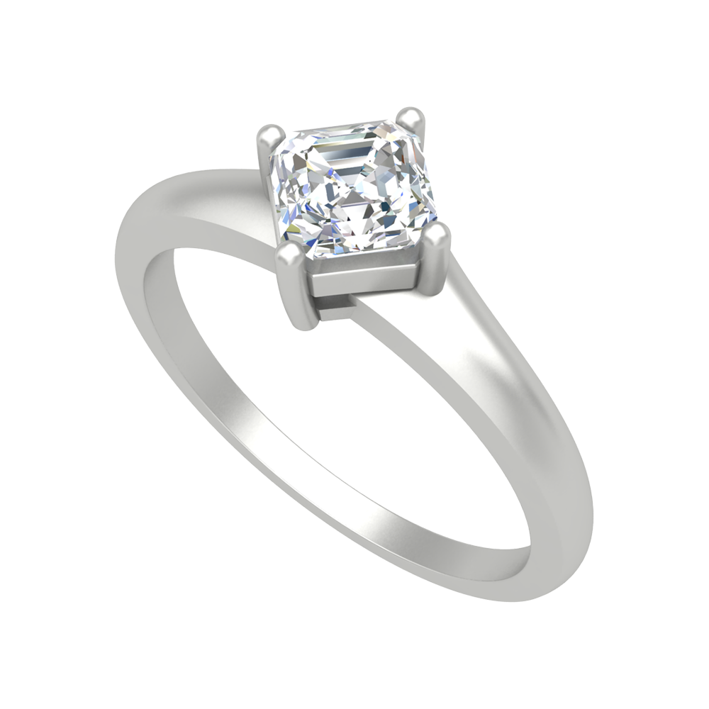 Fashion Forward Solitaire Ring In 925 Sterling Silver - Five