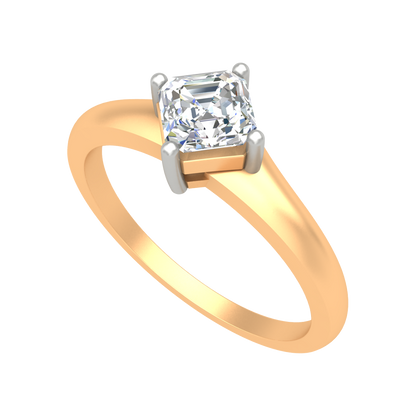 Fashion Forward Solitaire Ring In 925 Sterling Silver - Nine
