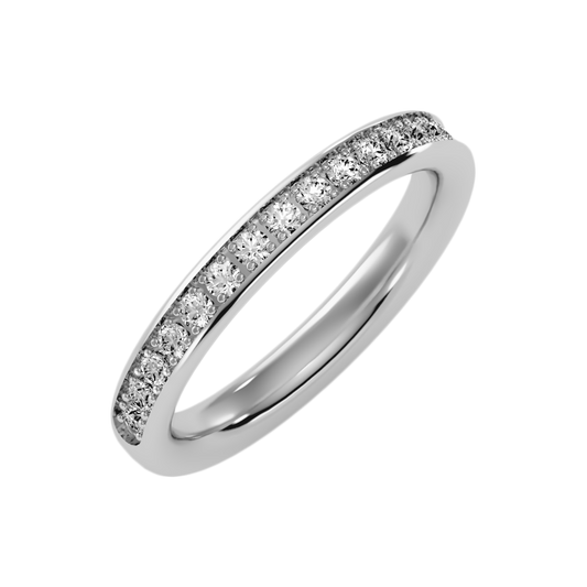 Feaush Half Eternity Band In 925 Sterling Silver - One