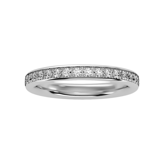 Feaush Half Eternity Band In 925 Sterling Silver - Two