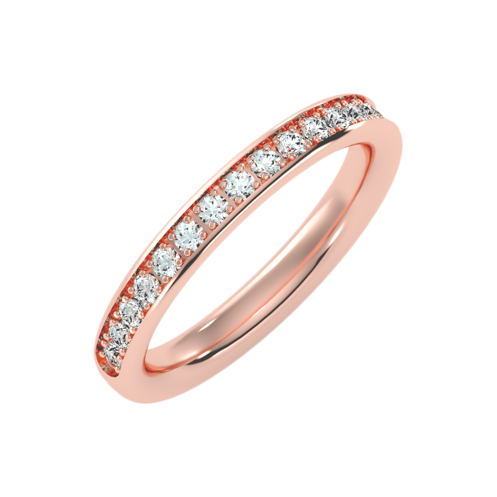 Feaush Half Eternity Band In 925 Sterling Silver - Five