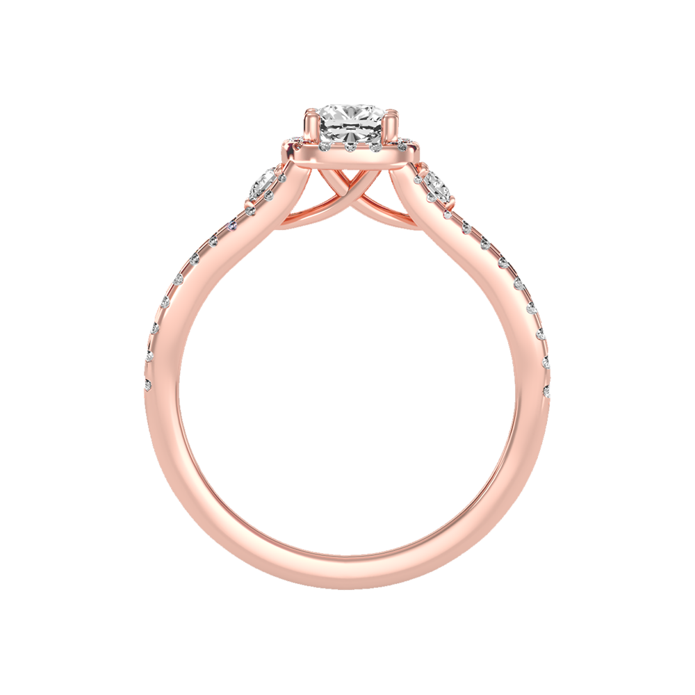 Felicity Halo Ring In 925 Sterling Silver - Seven