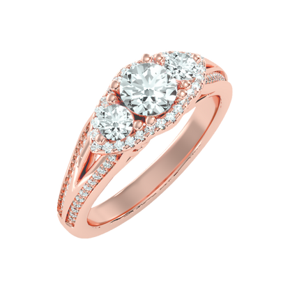 Fetching Halo Ring In 925 Sterling Silver - One