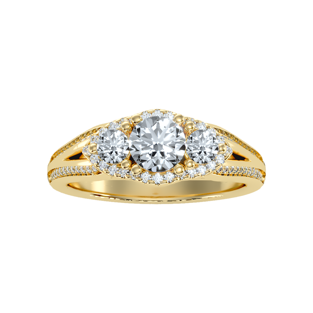 Fetching Halo Ring In 925 Sterling Silver - Ten