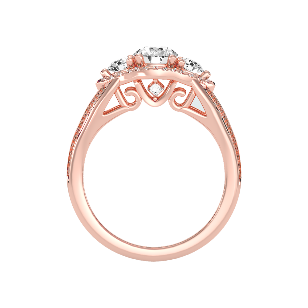 Fetching Halo Ring In 925 Sterling Silver - Two