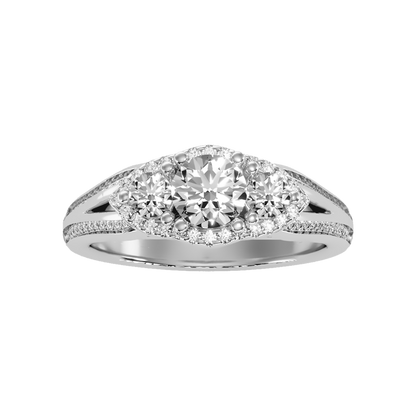 Fetching Halo Ring In 925 Sterling Silver - Six
