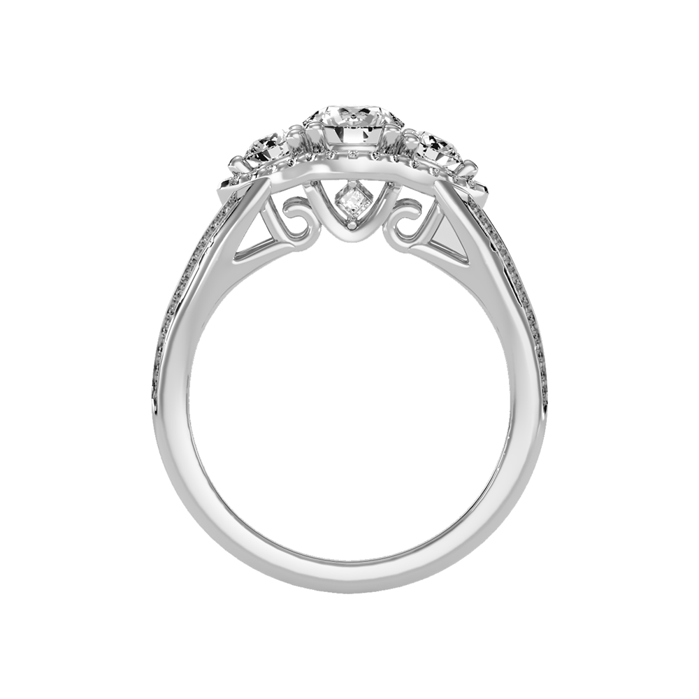 Fetching Halo Ring In 925 Sterling Silver - Eight