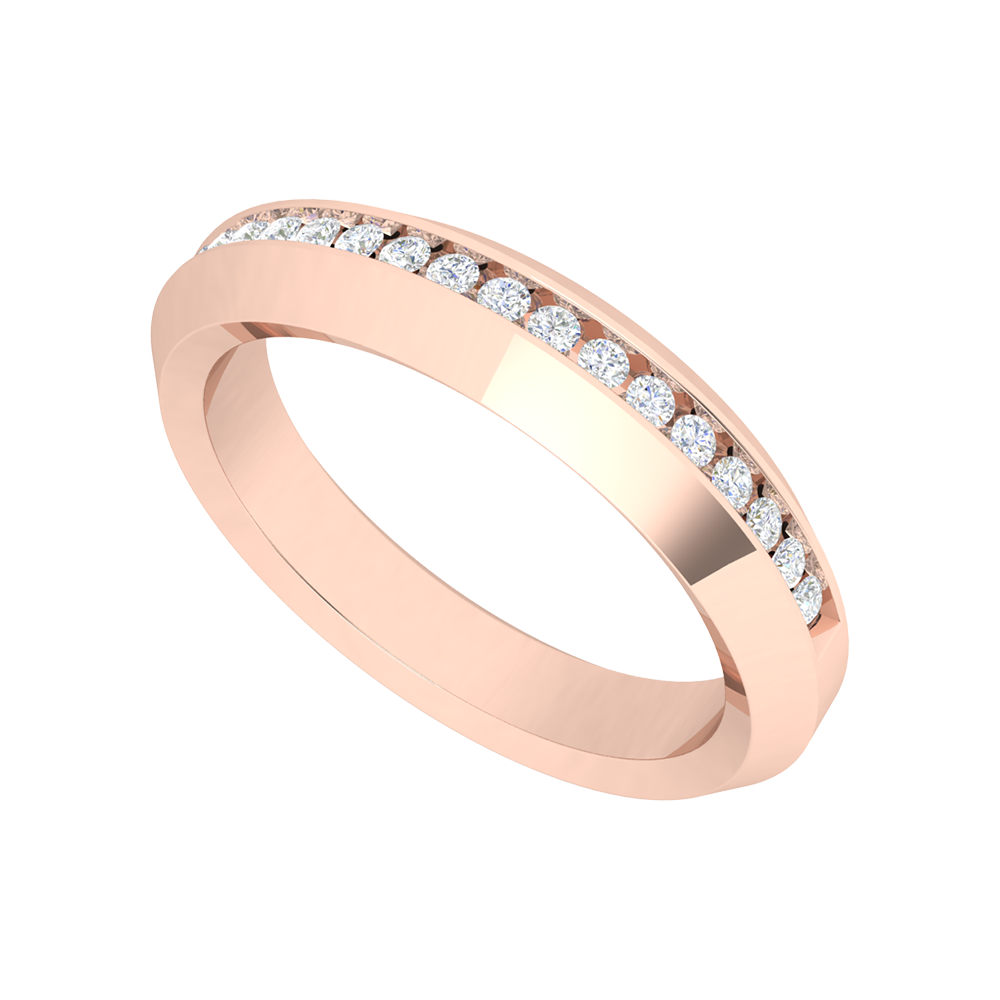 Fete Vibes Glitter Diamond Band In 925 Sterling Silver - One