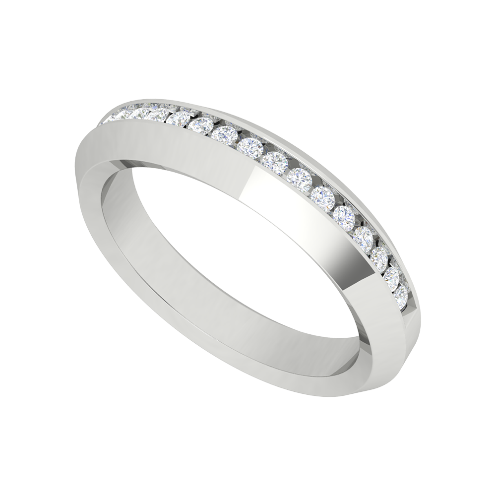 Fete Vibes Glitter Diamond Band In 925 Sterling Silver - Five