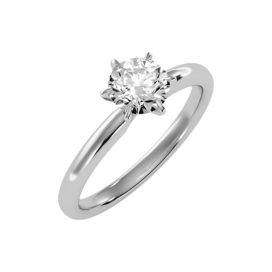 Feuilles Classic Solitaire Ring - One