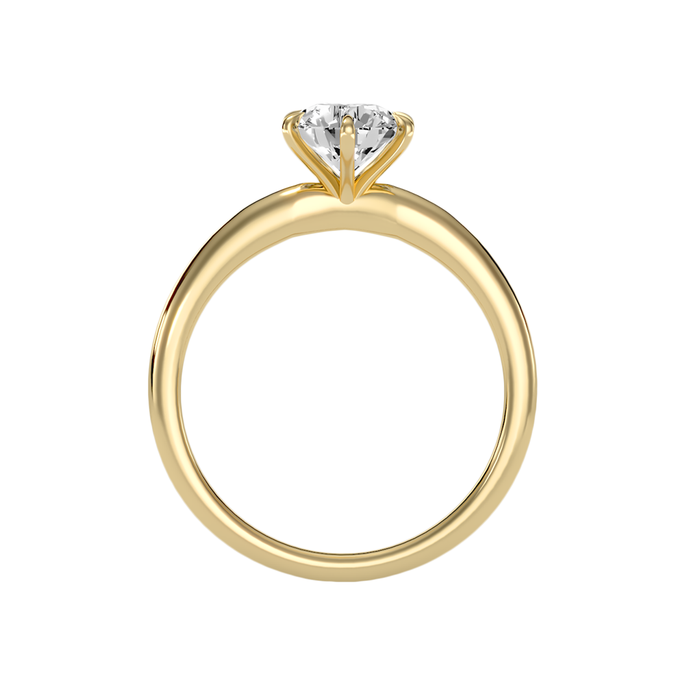 Feuilles Classic Solitaire Ring - Twelve