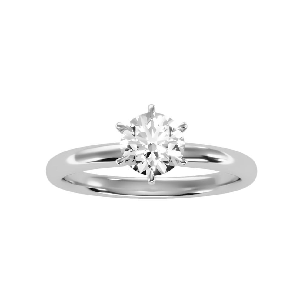 Feuilles Classic Solitaire Ring - Three