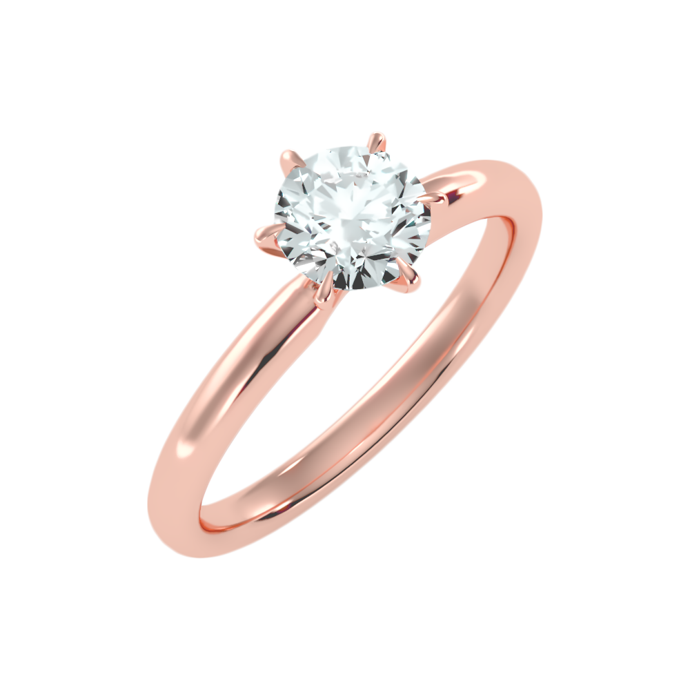 Feuilles Classic Solitaire Ring - Five