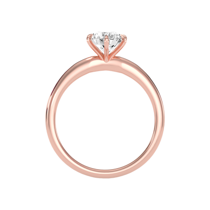 Feuilles Classic Solitaire Ring - Six