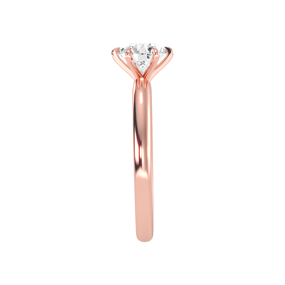 Feuilles Classic Solitaire Ring In 925 Sterling Silver - Eight