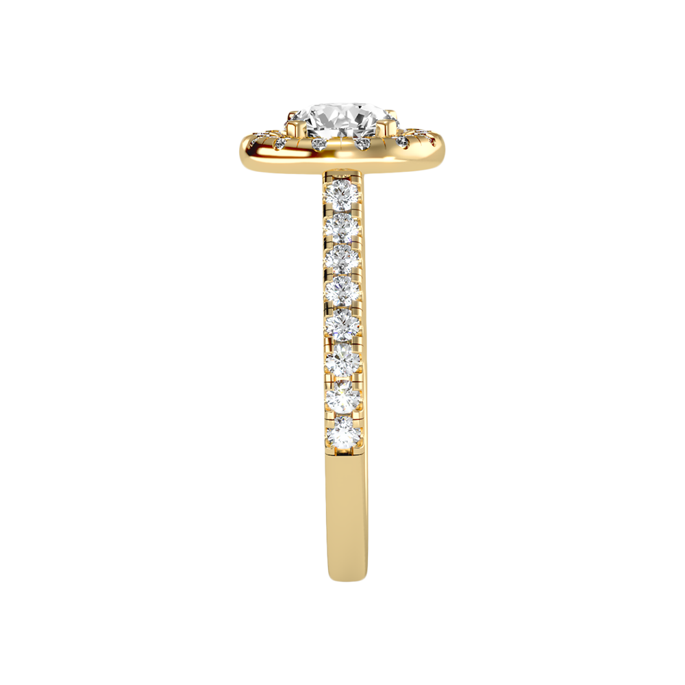 Fiminiace Classic Halo Diamond Engagement Ring - Eleven