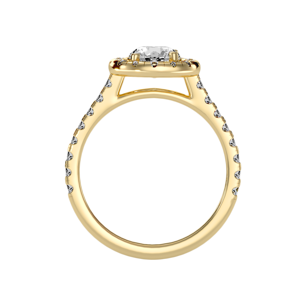 Fiminiace Classic Halo Diamond Engagement Ring - Twelve