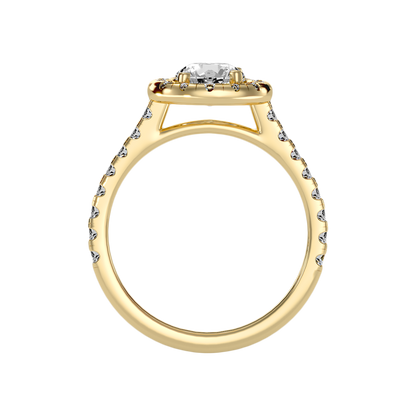 Fiminiace Classic Halo Diamond Engagement Ring In 925 Sterling Silver - Twelve