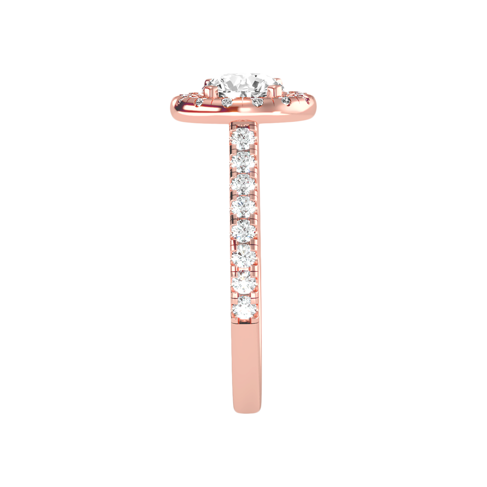 Fiminiace Classic Halo Diamond Engagement Ring - Three