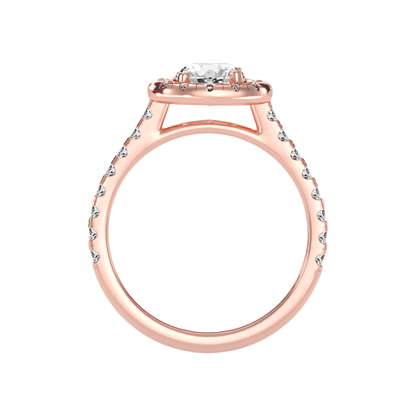 Fiminiace Classic Halo Diamond Engagement Ring - Four