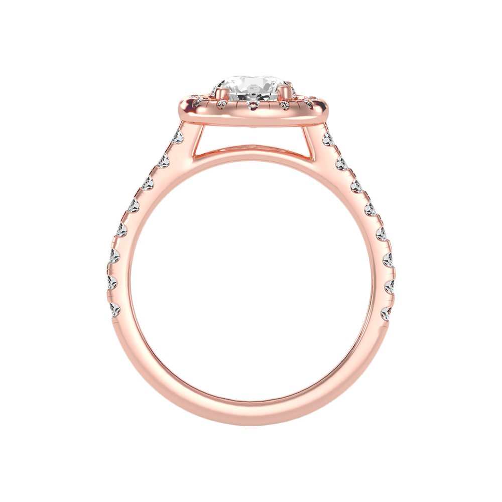 Fiminiace Classic Halo Diamond Engagement Ring In 925 Sterling Silver - Four