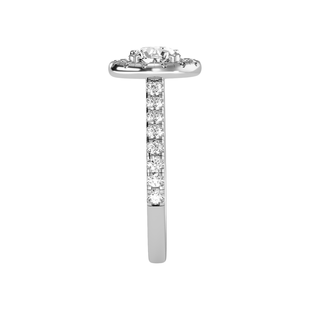 Fiminiace Classic Halo Diamond Engagement Ring - Seven