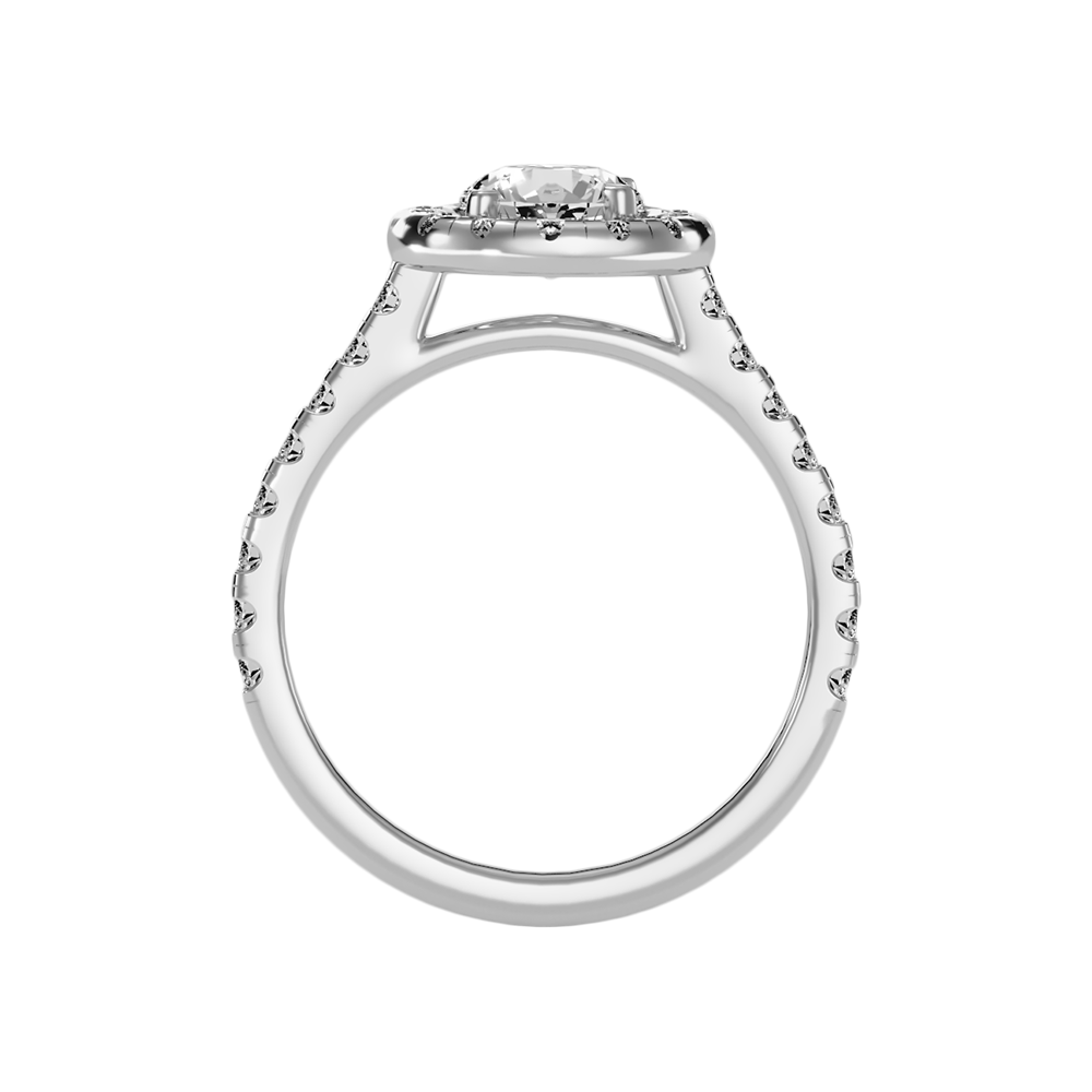 Fiminiace Classic Halo Diamond Engagement Ring In 925 Sterling Silver - Eight