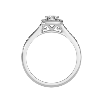 Fine Solitaire Ring In 925 Sterling Silver - Two