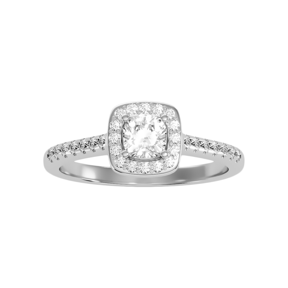 Fine Solitaire Ring In 925 Sterling Silver - Three