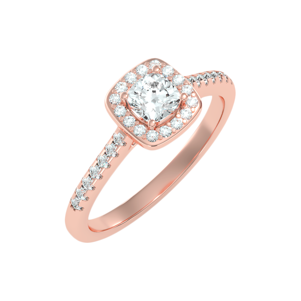 Fine Solitaire Ring In 925 Sterling Silver - Five