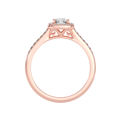 Fine Solitaire Ring In 925 Sterling Silver - Six