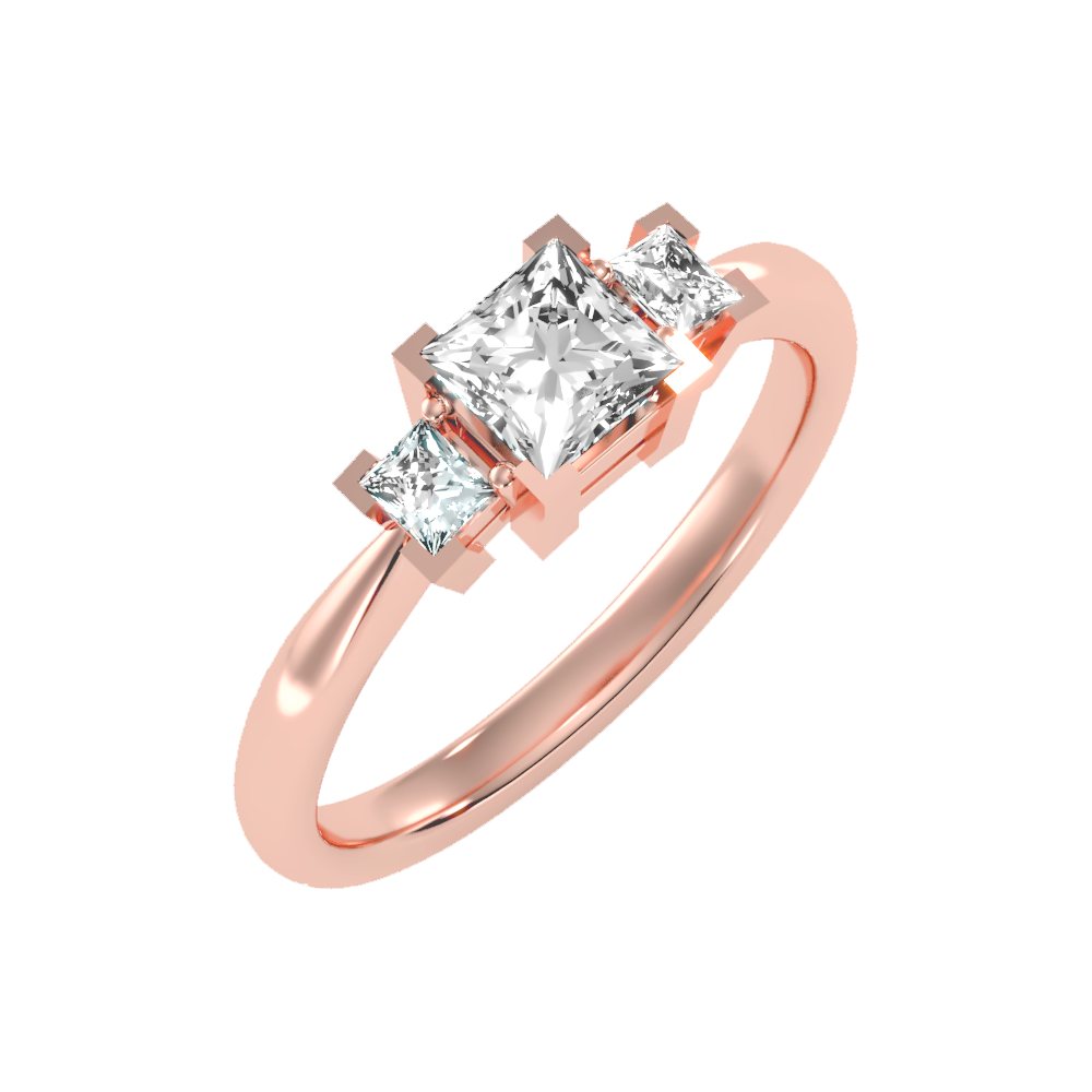 Flashing Tri Stone Ring - One