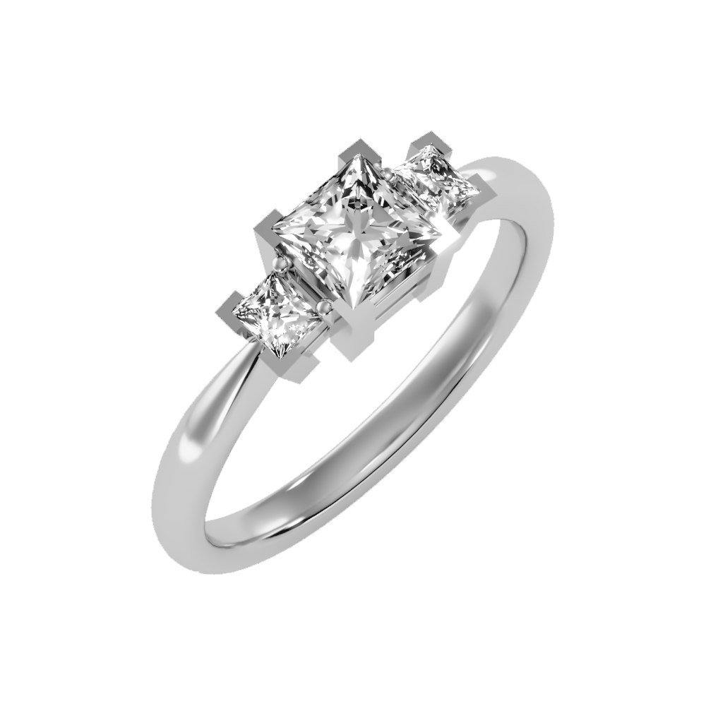 Flashing Tri Stone Ring - Five