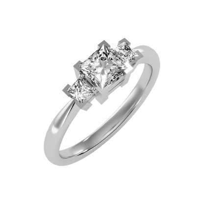 Flashing Tri Stone Ring - Five