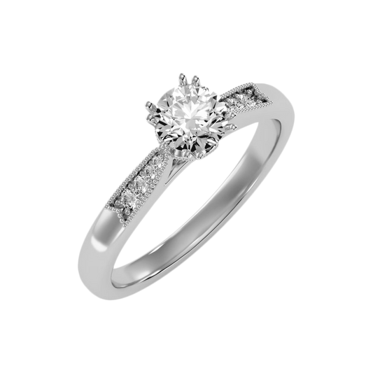 Flashy Solitaire Ring In 925 Sterling Silver - Two
