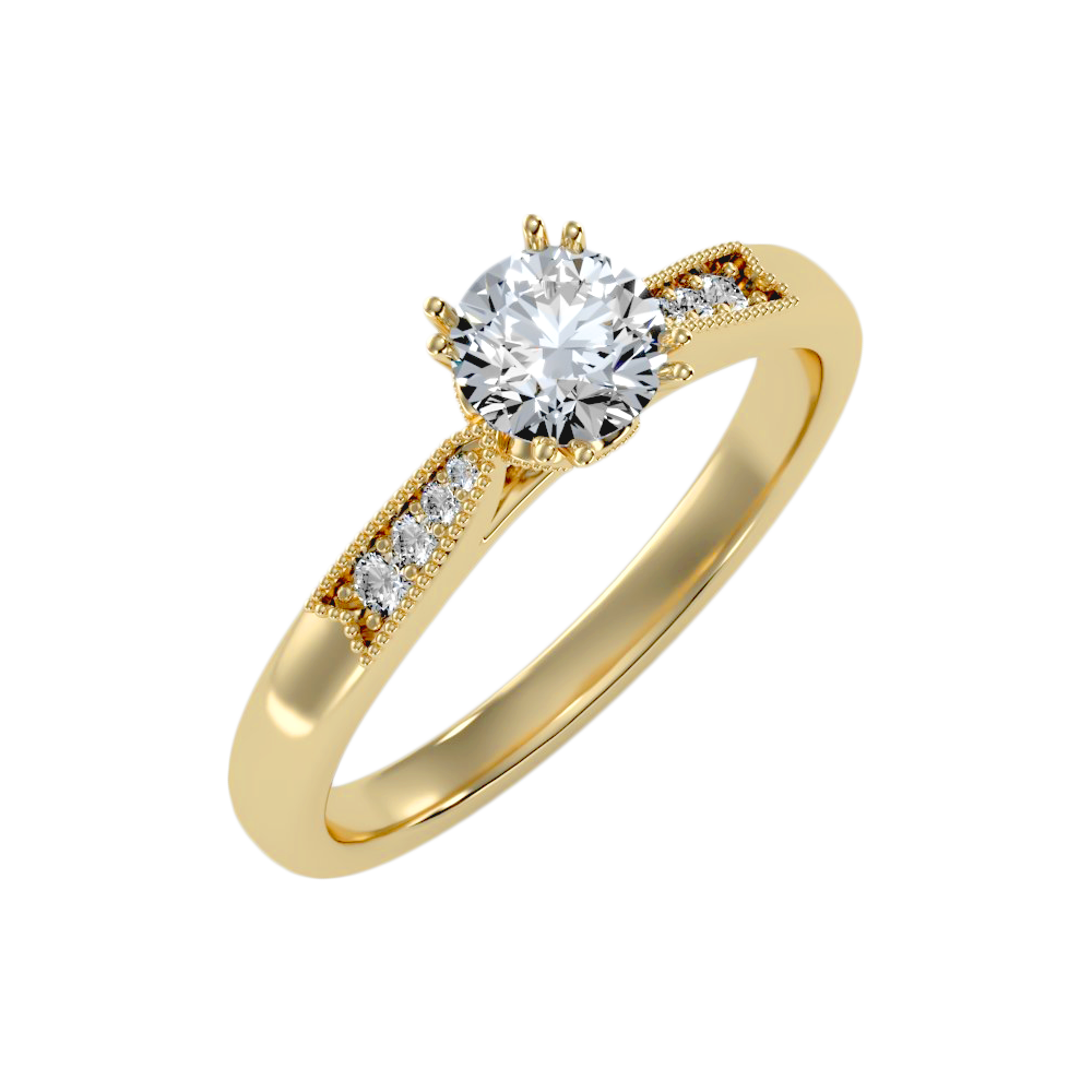 Flashy Solitaire Ring - Six