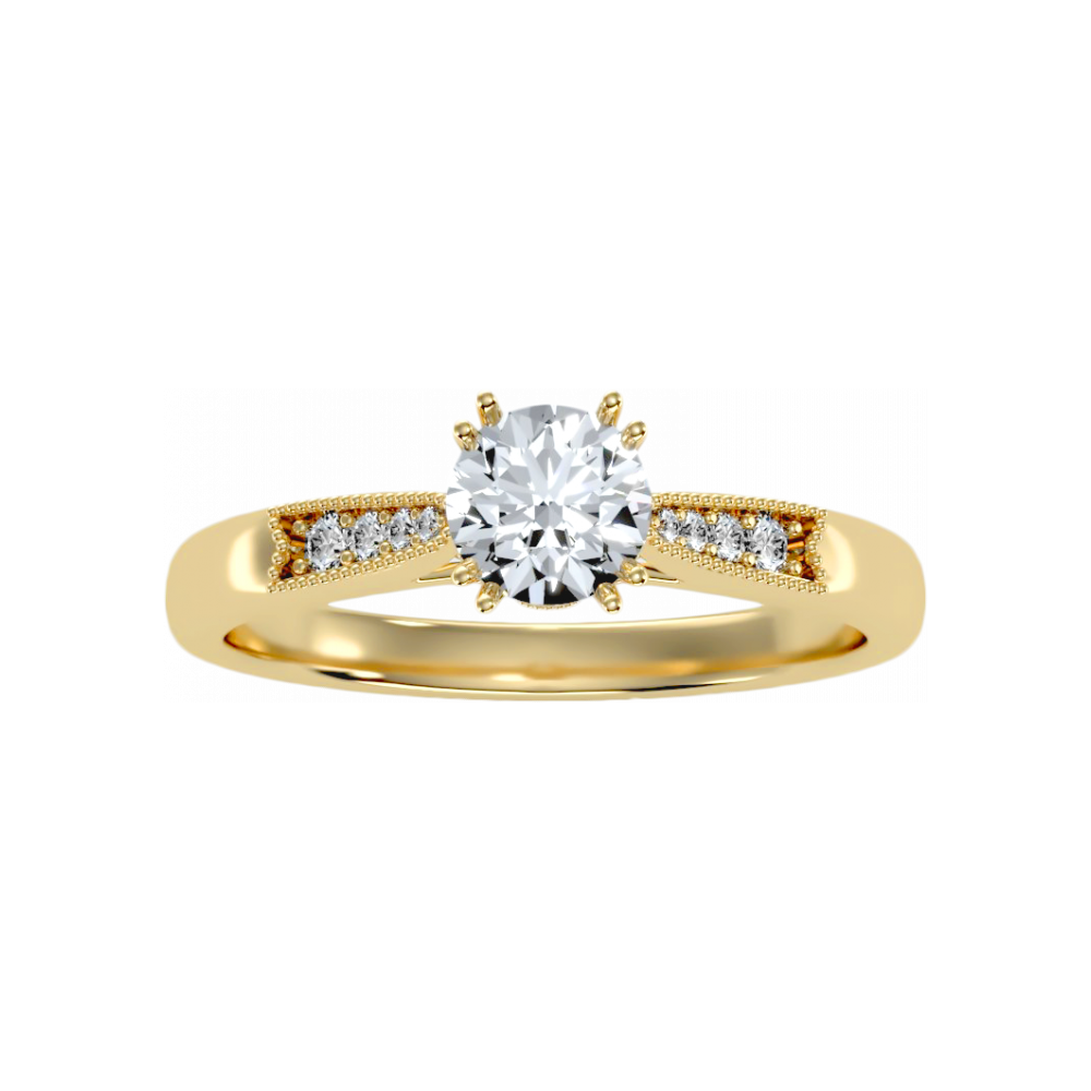 Flashy Solitaire Ring In 925 Sterling Silver - Eight