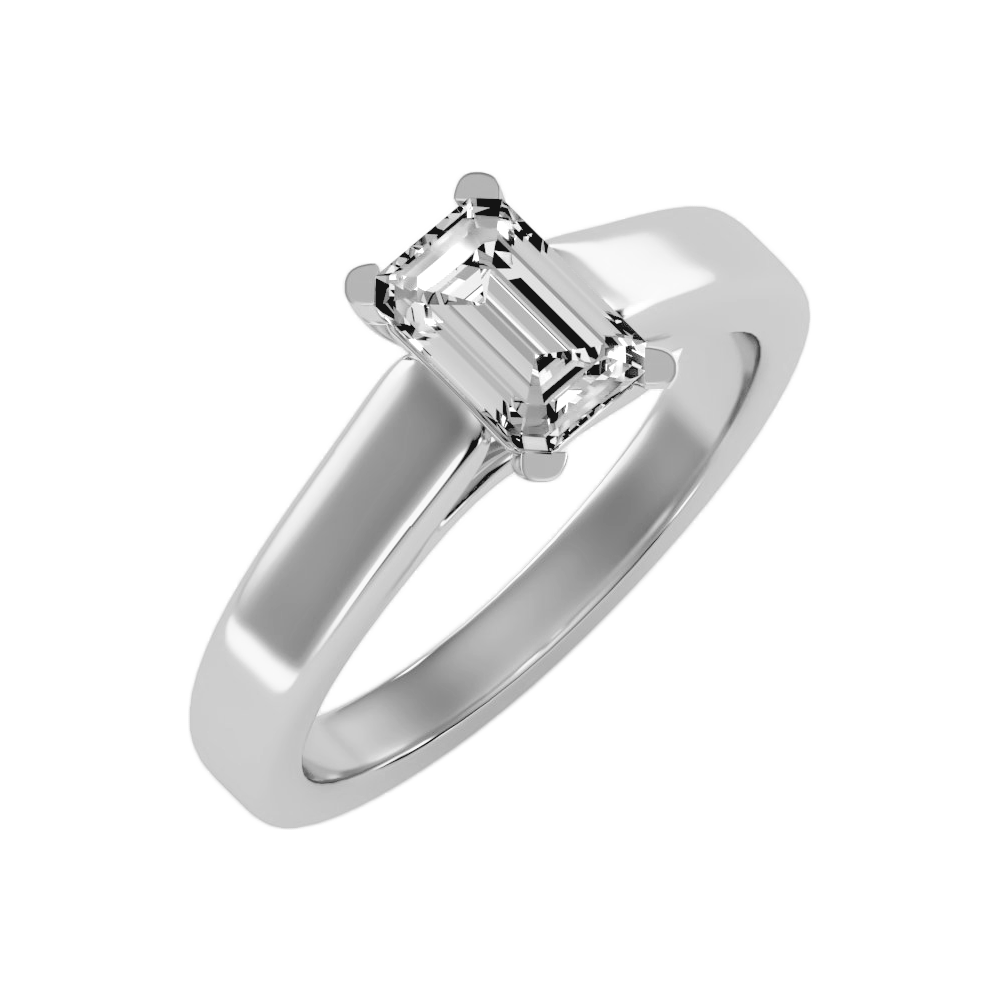 Flawless Solitaire Ring In 925 Sterling Silver - Two
